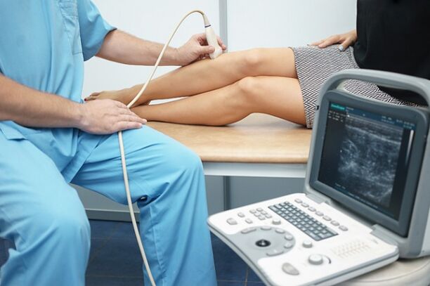 Diagnosis of reticular varicose veins of the legs using ultrasound